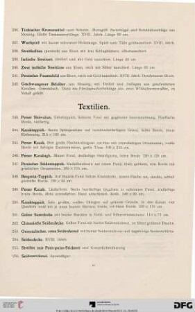 Textilien (Nr. 243-263)
