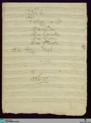 Quartets. Excerpts. Arr - Don Mus.Ms. 1572 : ob (2), cl (2), fag (2), cor (2); B|b; BenP 354/2a BenP 354/2 BenP 355/2 BenP 353/3 BenP 353/1
