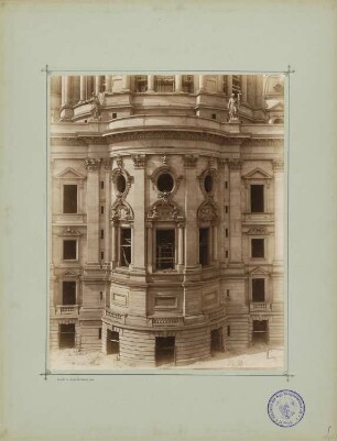Berliner Dom: Ansicht von Osten, Ausschnitt (Bauzustand)
