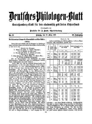 Die Lehramtsprüfungen der Gymnasiasten und Realschüler : (Schluß)