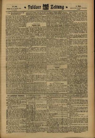 Zweite Ausgabe vom Montag, den 19. Dezember 1910.