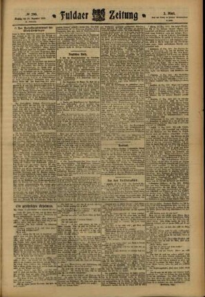 Zweite Ausgabe vom Montag, den 19. Dezember 1910.