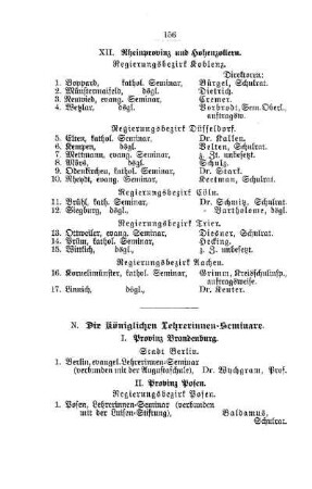 Die Königlichen Lehrerinnen-Seminare