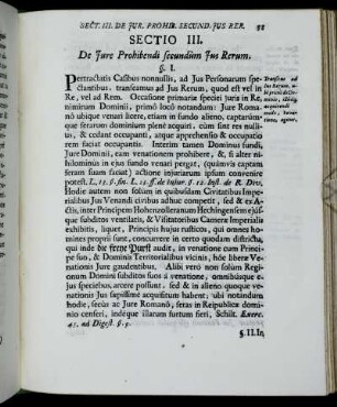 Sectio III. De Jure Prohibendi secundùm Jus Rerum.