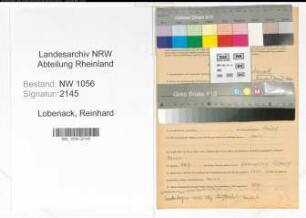 Entnazifizierung Reinhard Lobenack , geb. 18.02.1908 (Zimmermann)