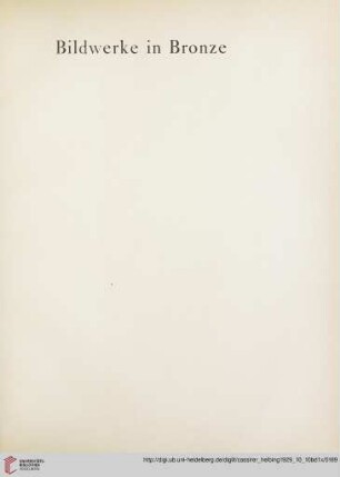 Bildwerke in Bronze (Nr. 45-124)