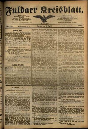 Ausgabe vom Freitag, den 06. April 1906.