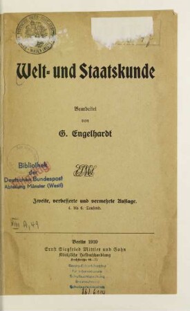 Welt- und Staatskunde