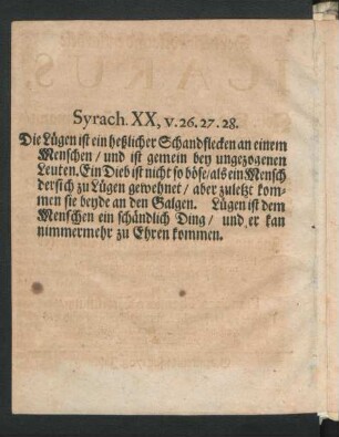 Syrach. XX, V.26.27.28