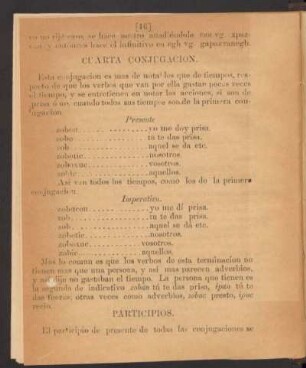 Cuarta conjugación.