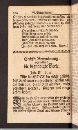 6. Betrachtung: Die begnadigte Seele