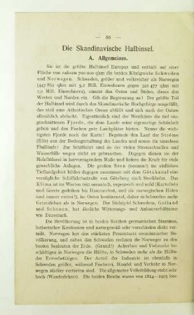 Die Skandinavische Halbinsel