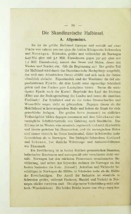 Die Skandinavische Halbinsel