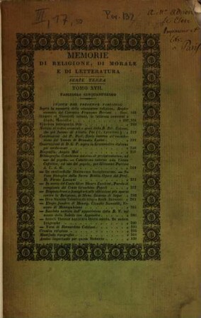 Memorie di religione, di morale e di letteratura, 17. 1854 = Fasc. 50
