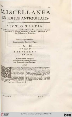 Sectio tertia