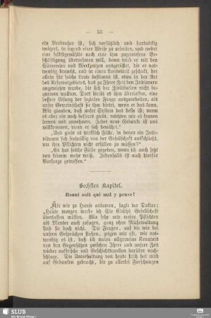 Sechstes Kapitel. Honni soit qui mal y pense!