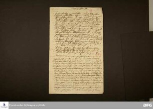 Auszug eines Briefs von [Unbekannt] an [Johann Thomas v. Rauner].
