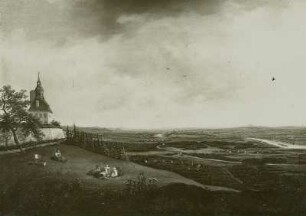 Ausblick auf Dresden : Traugott Faber (1786-1863). Ausblick auf Dresden. Öl/Leinwand, 42,5 x 57,5 cm. Verwalter, Neue Pinakothek München