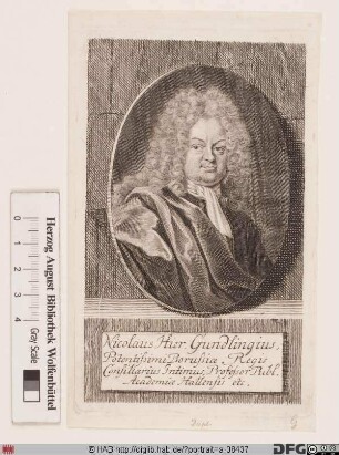 Bildnis Nicolaus Hieronymus Gundling