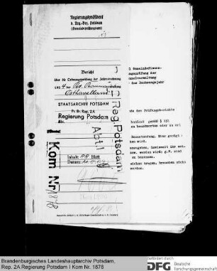 Bericht über die Ordnungsprüfung der Jahresrechnungen der Kreiskommunalverwaltung Osthavelland für das Rechnungsjahr 1934