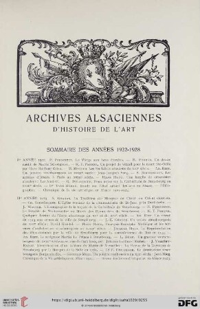 Archives Alsaciennes d'histoire de l'art