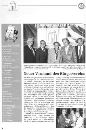 Neuer Vorstand des Bürgervereins