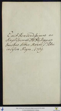 Provenienzvermerk.