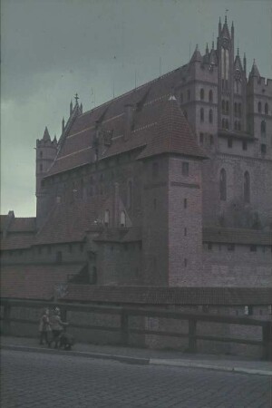 Malbork (Marienburg), Ordensburg Marienburg, Ansicht des Hochschlosses von Süden