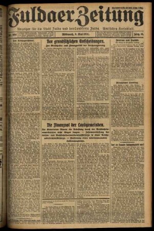 Ausgabe vom Mittwoch, den 06. Mai 1931.