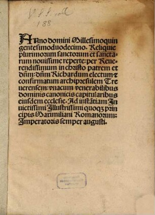 Reliquiae plurimorum Sanctorum et Sanctarum novissime reperte