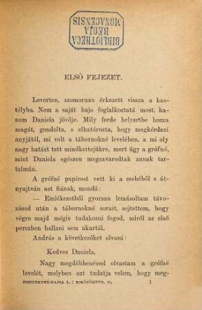 Kiközösitve : Regény. Irta Beniczkyne Bajza Lenke, 2