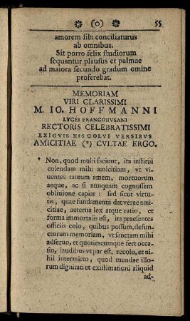 Memoriam Viri Clarissimi ...
