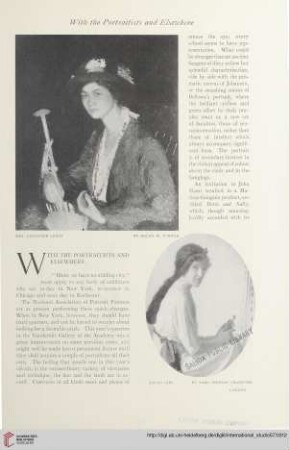 With the portraitists and elsewhere
