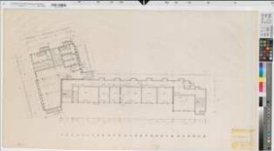Soest (Soest) Erweiterung des Archigymnasiums Grundriß Kellergeschoß 1973 1 : 100 63 x 116 Zeichnung Staatshochbauamt Soest