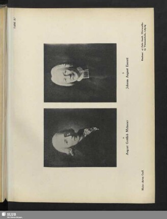 a) August Gottlieb Meissner - b) Johann August Ernesti