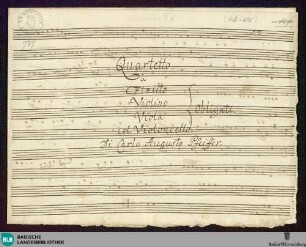 Quartets - Mus. Hs. 727 : fl, vl, vla, vlc; C