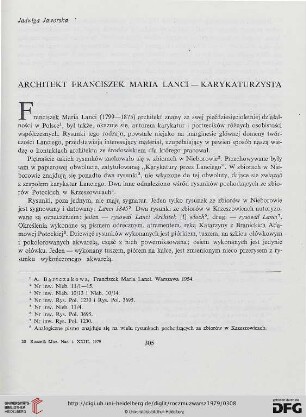 23: Architekt Franciszek Maria Lanci : karykaturzysta