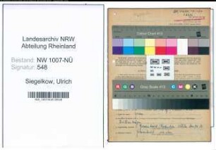 Entnazifizierung Ulrich Siegelkow , geb. 21.12.1911 (Kaufmann)