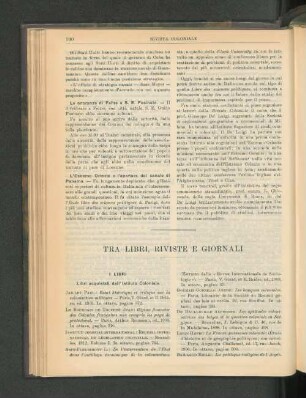 Tra libri, riviste e giornali.