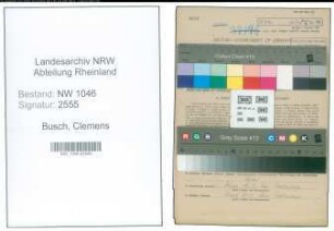 Entnazifizierung Clemens Busch , geb. 26.03.1893 (Baecker)