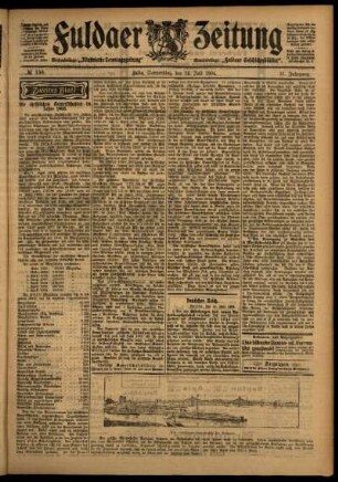 Zweite Ausgabe vom Donnerstag, den 14. Juli 1904.