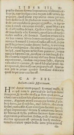 Cap. XXI. Bellum ciuile Marianum