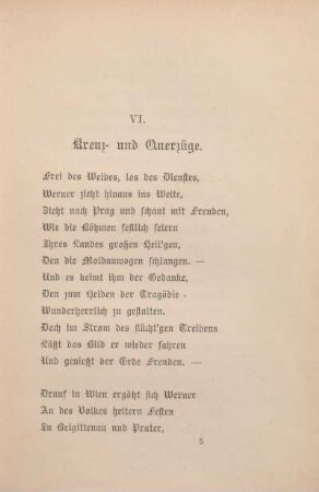 VI. Kreuz- und Querzüge.