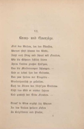 VI. Kreuz- und Querzüge.