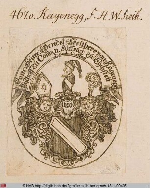 Wappen des Franc. Heinr. Wendel. von Kagenegg