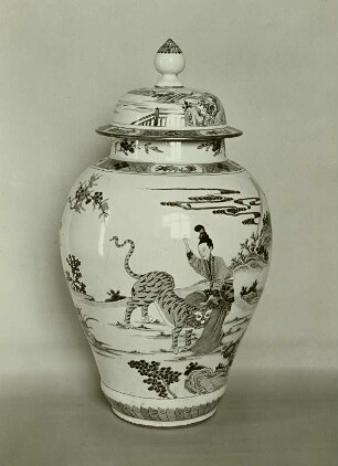 Deckelvase