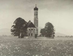 Allgäu. Die im 17. Jahrhundert im barocken Baustil errrichtete Kirche St. Koloman bei Schwangau im Allgäu