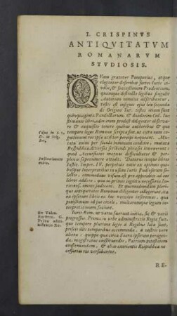 Antiquitatum Romanarum studiosis.