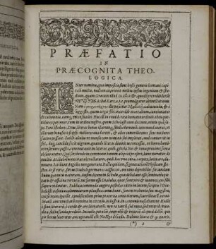 Praefatio in Praecognita Theologica
