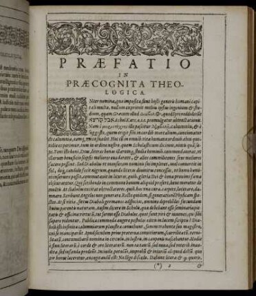 Praefatio in Praecognita Theologica